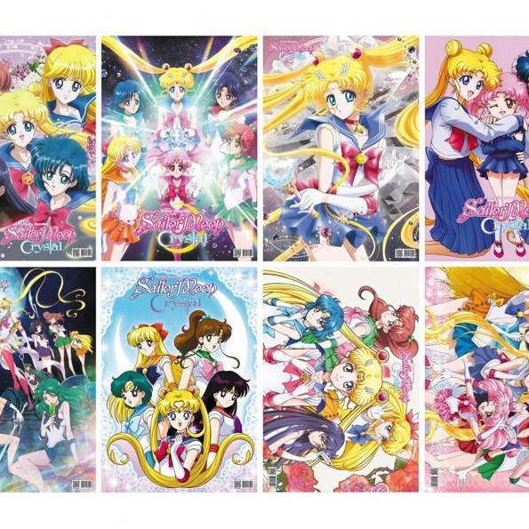 Poster Sailor Moon Thủy thủ mặt trăng tranh treo in anime chibi