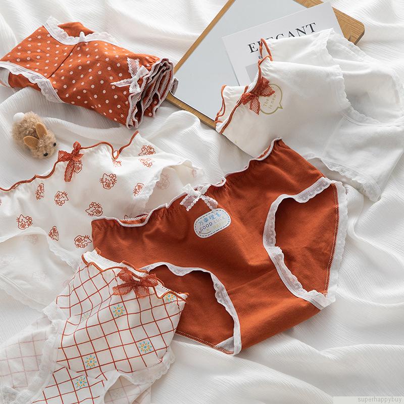 Quần lót cotton mềm mại kháng khuẩn phong cách Nhật Bản cho nữ