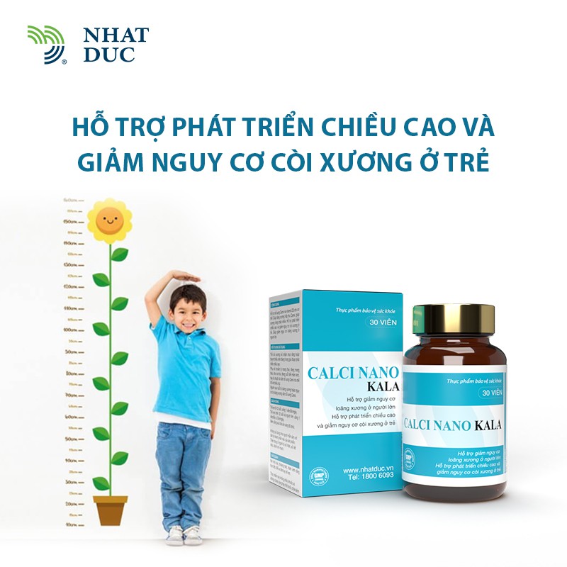TĂNG CƯỜNG CANXI CHO NGƯỜI LỚN VÀ TRẺ EM CACIL NANO KALA