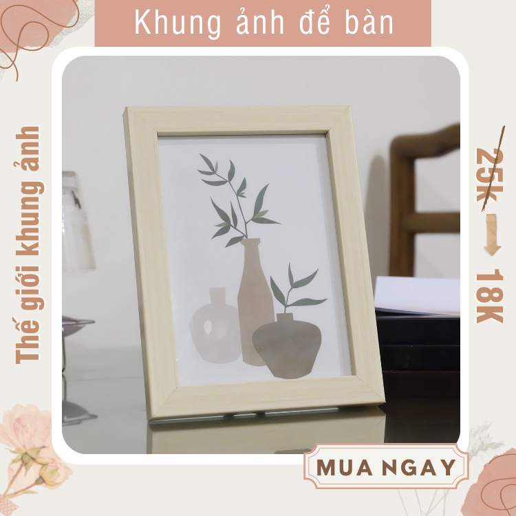 Khung ảnh treo tường cỡ nhỏ 9x13cm, khung chất liệu nhựa tổng hợp