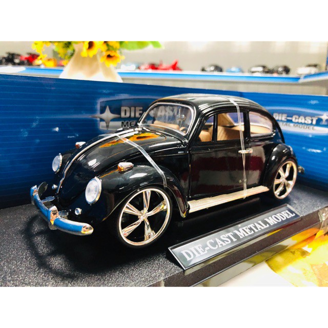 Mô hình xe ô tô cổ Volkswagen Beetle trưng bày cao cấp 1:18 - Xe Mô hình