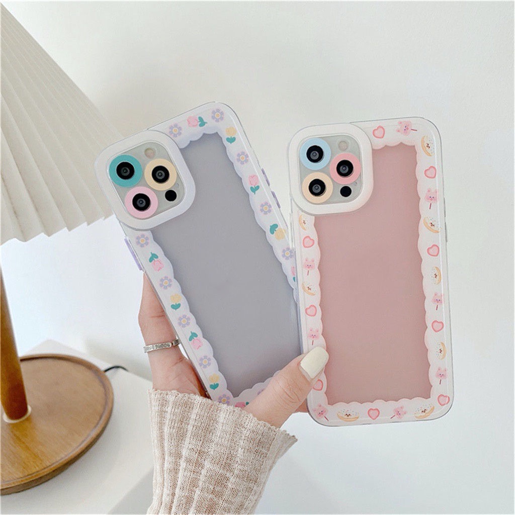 Ốp điện thoại trong suốt họa tiết hoạt hình chống rơi cho IPhone 11 11promax XR 12 12promax SE X XS 7 8Plus Xs