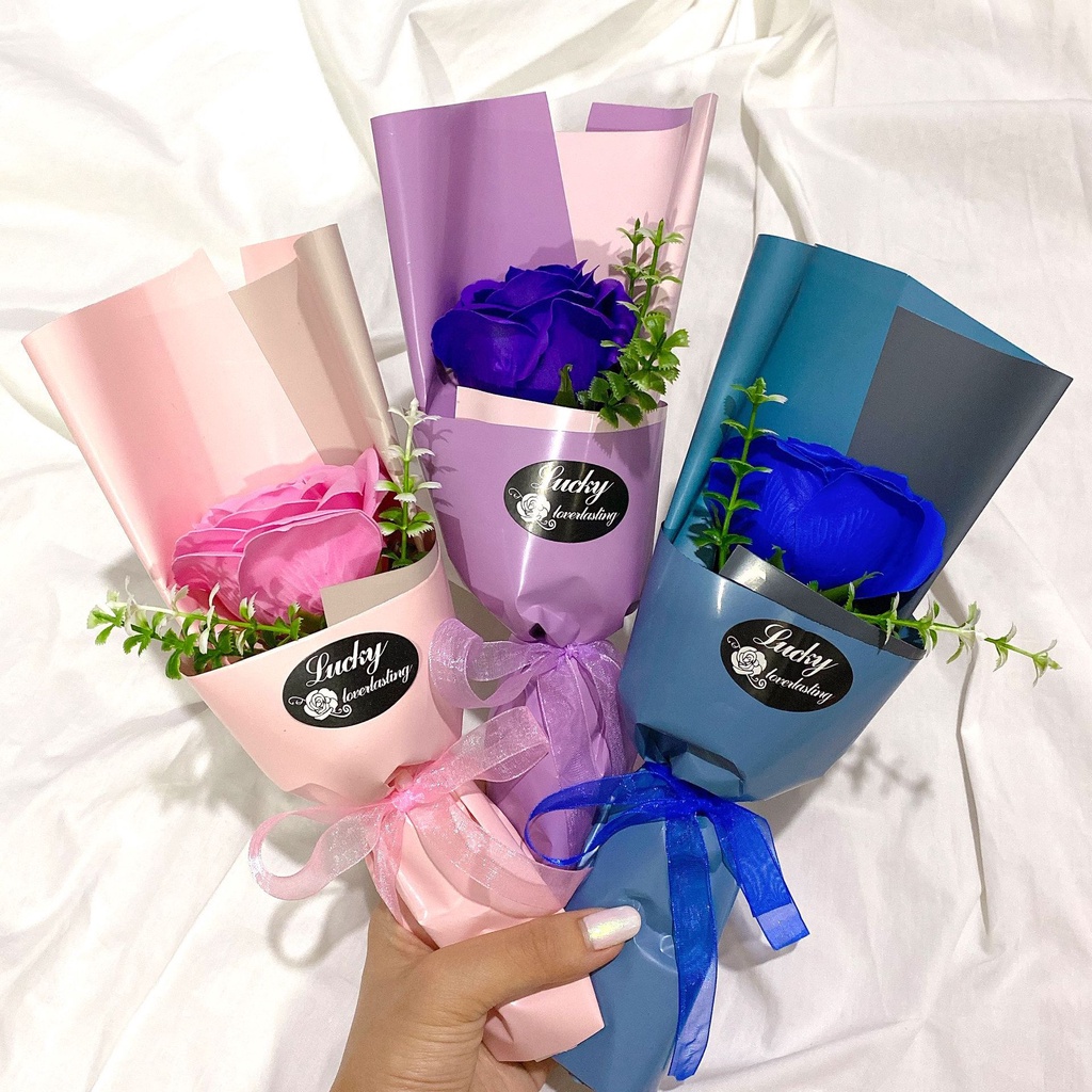 [1 BÓ] HOA SÁP 1 BÔNG BÓ SẴN VÀ LÁ NHIỀU MÀU