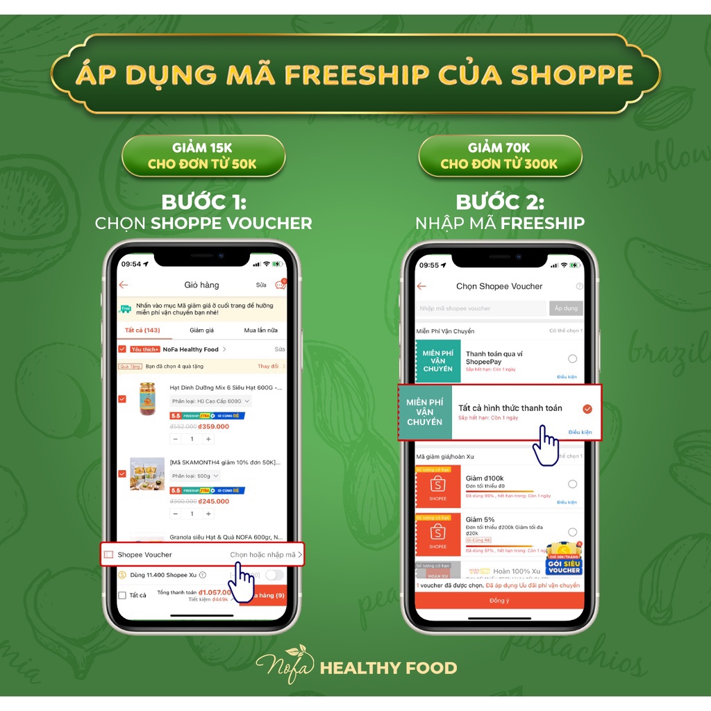 Combo granola siêu hạt giảm cân ăn kiêng và hoa quả sấy dẻo không đường nguyên chất mix 5 loại quả Nofa, Túi 250g