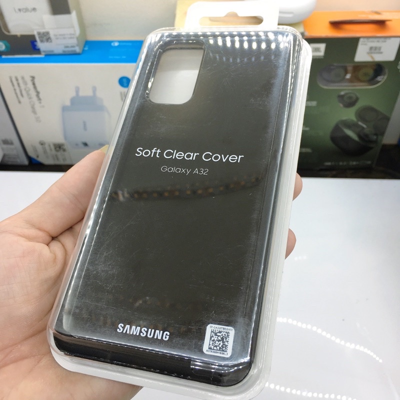 Chính hãng nguyên seal - Ốp lưng Silicone Soft Clear Cover Samsung Galaxy A32 EF-QA325