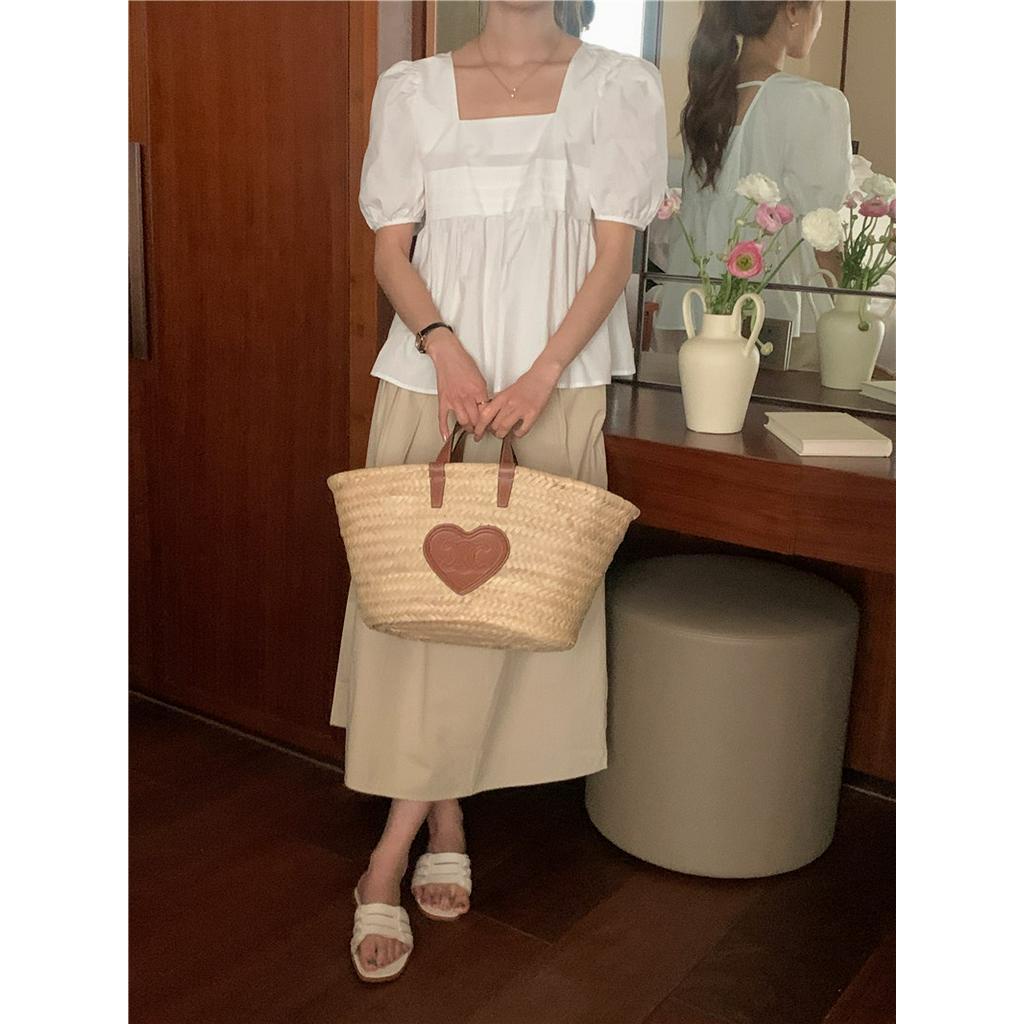 Áo Sơ Mi Tay Ngắn Cổ Vuông Phong Cách Mới 63088