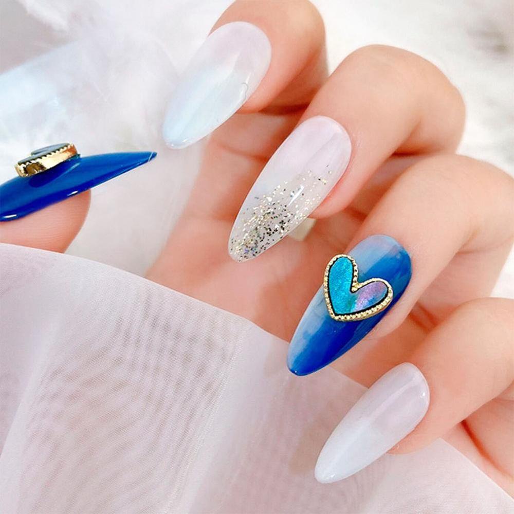 OCEANMAP Phụ Kiện Đá 3D Hình Trái Tim Sang Trọng Dùng Trang Trí Móng Tay DIY