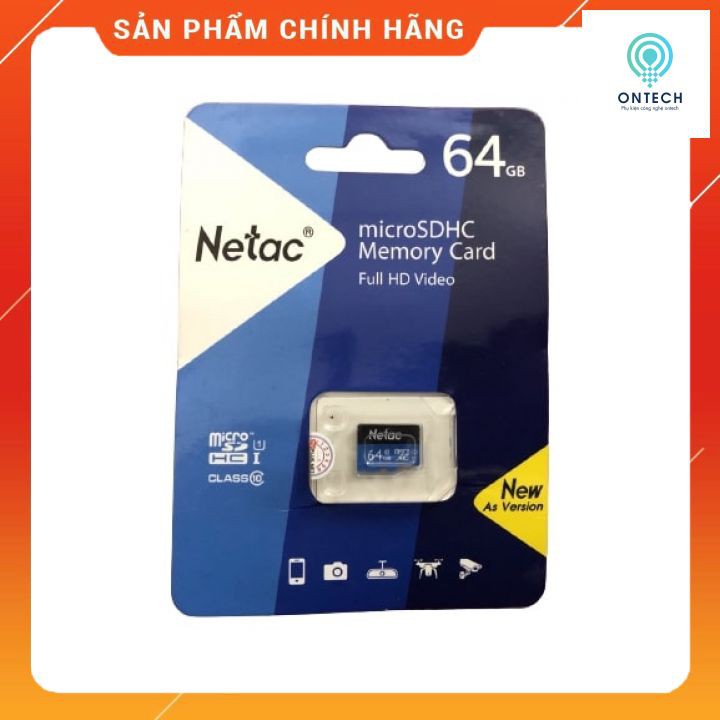 Thẻ nhớ Netac 64gb Chính hãng Bảo hành 5 năm | BigBuy360 - bigbuy360.vn