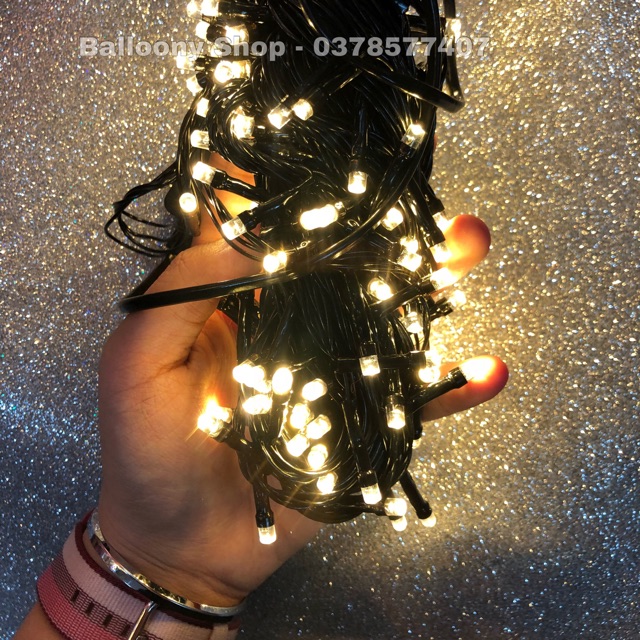 Dây đèn Fairy Light bóng đũa 10m (Dây đen, Cắm điện)