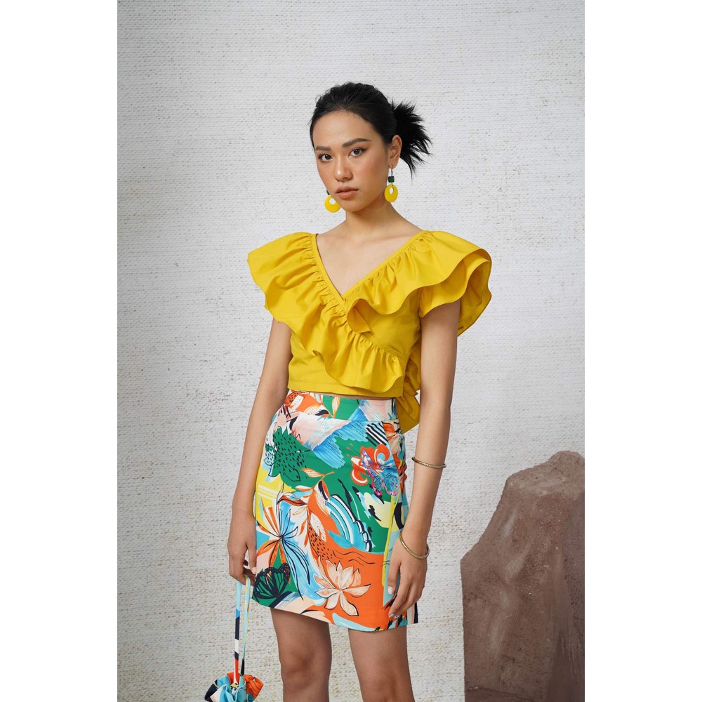 Áo croptop cổ bèo HeraDG - SAKBA069