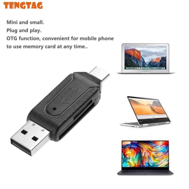 Đầu Đọc Thẻ Nhớ Tốc Độ Cao 480mbps Otg Usb2.0 Type-C Usb 3.1