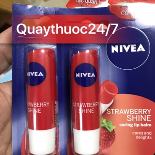Son dưỡng ẩm nivea sắc đỏ dâu tây