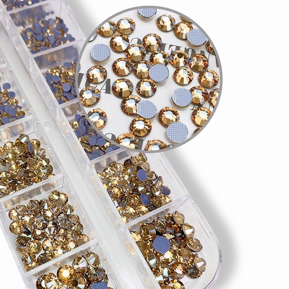 Khay Đá Chân Lưới Nail 12 Khía Màu Trà Nhạt Trang Trí Móng ANGELICA 627