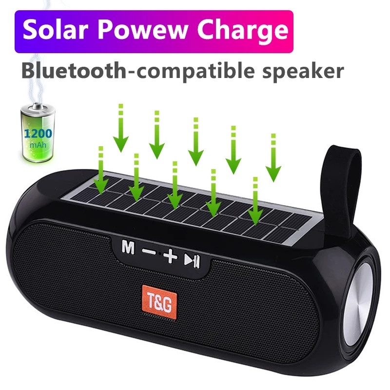 Loa Bluetooth không dây sạc bằng năng lượng mặt trời chống thấm nước tiện lợi