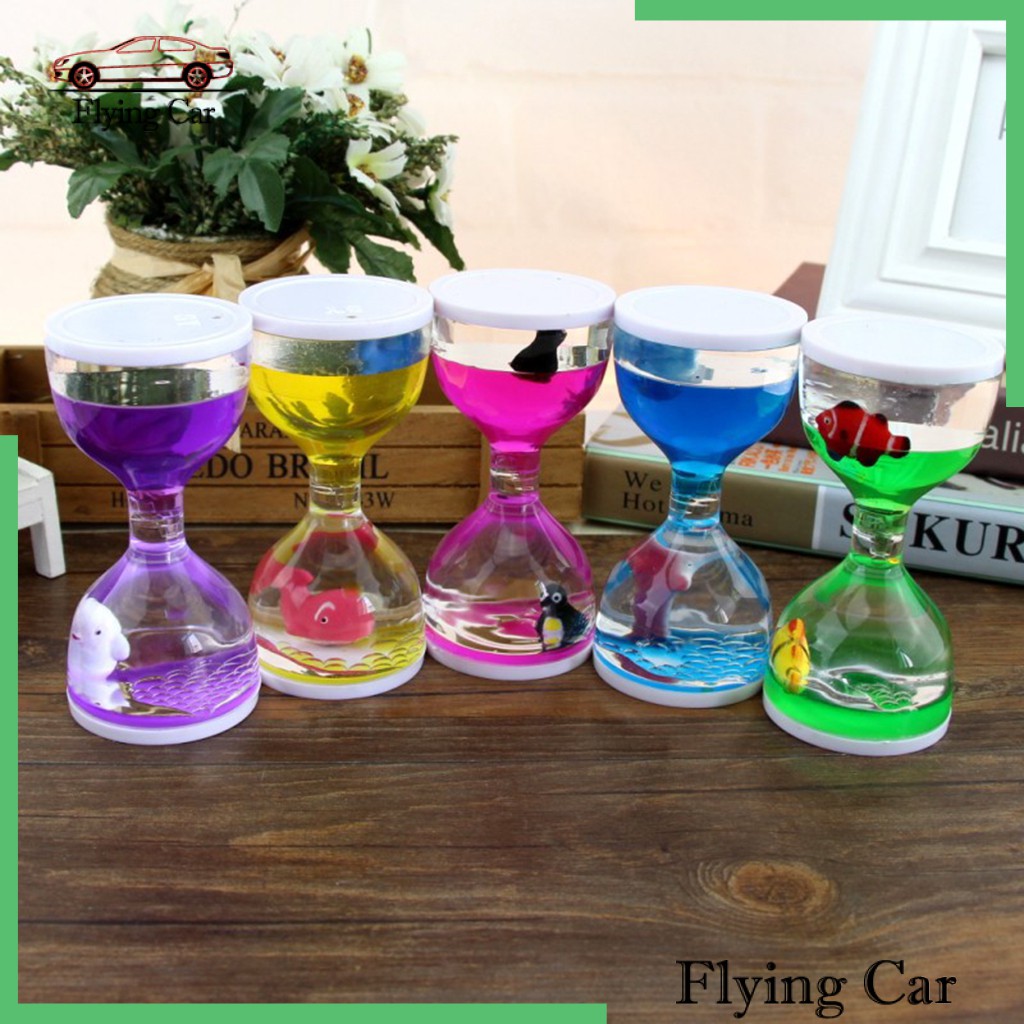 [Lzdjfmy2] Đồng Hồ Cát Chuyển Động Dạng Chất Lỏng Màu Xanh Dương