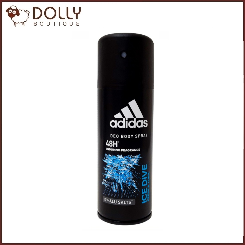 Xịt khử mùi toàn thân nam Adidas Ice Dive Fresh & Tonic ngăn mồ hôi 150ml