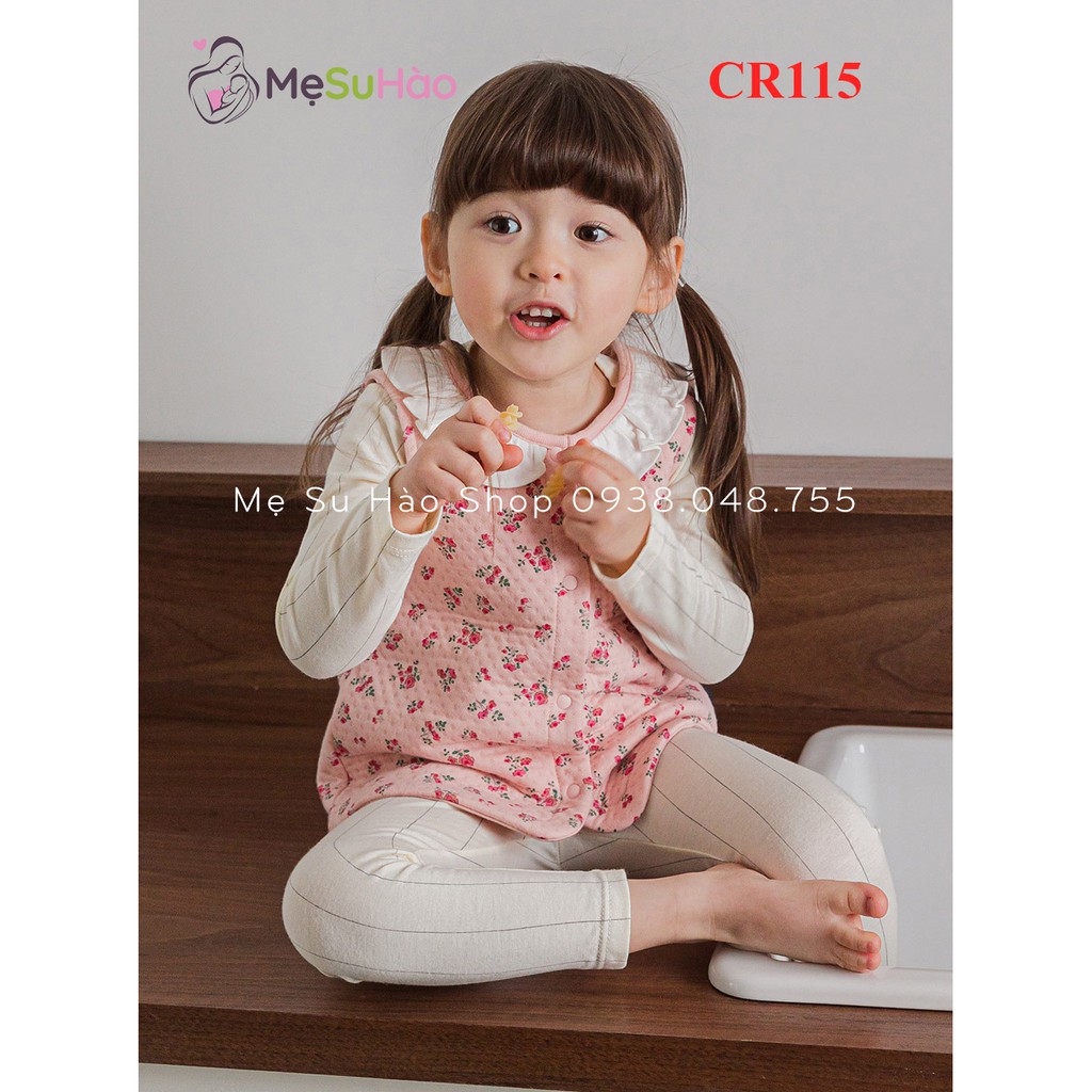 HÀNG CÓ SẴN CR115, ÁO GILE BÉ GÁI CAO CẤP HÃNG CORDI_I HÀN QUỐC. MẪU HOA NHÍ RẤT XINH