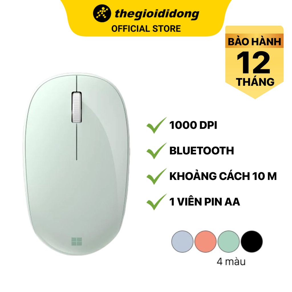 Chuột Không Dây Bluetooth Microsoft RJN 1000 DPI - Hàng chính hãng - BH 12 tháng