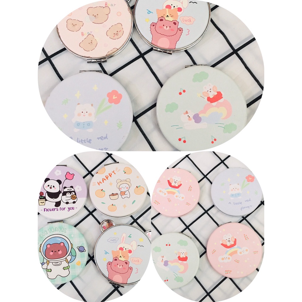 Gương mini 2 mặt cầm tay kute đẹp