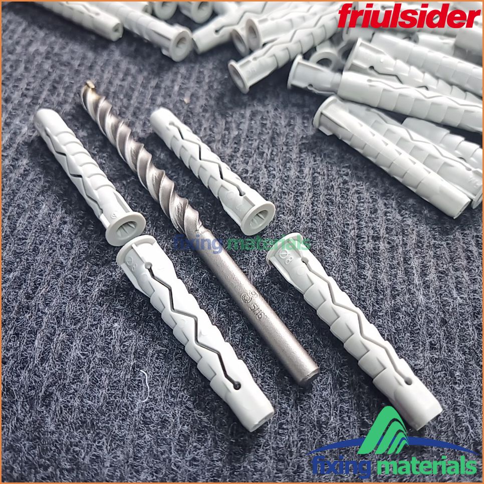Combo gồm 100 cái tắc kê nhựa Friulsider XP (SX tại Ý) + 1 mũi khoan Heller (SX tại Đức)