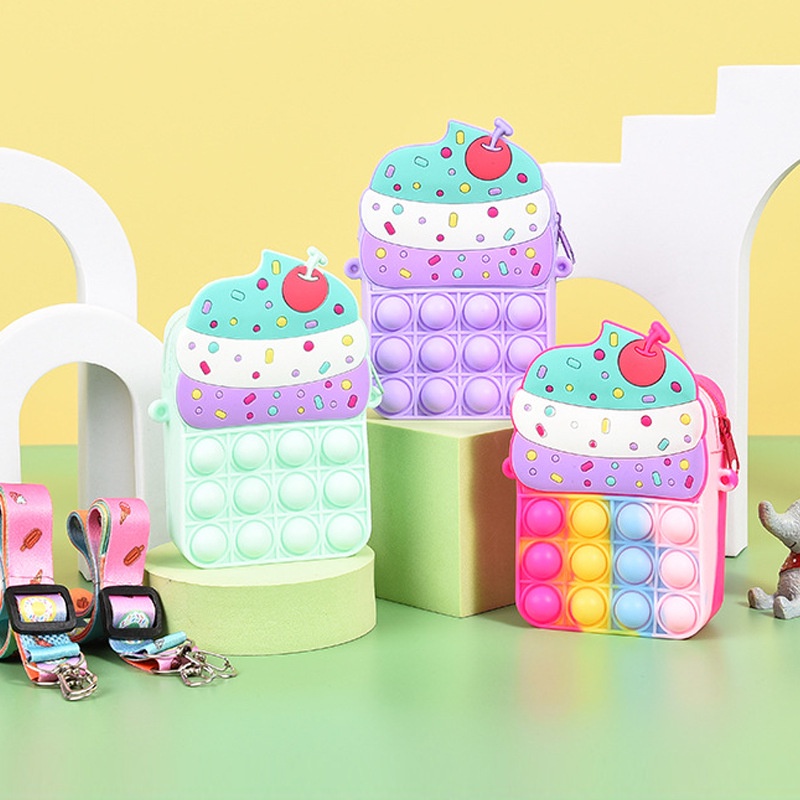 Rodent Pioneer Túi Đeo Vai Bằng Silicon Phong Cách Công Chúa Dễ Thương Cho Bé Gái