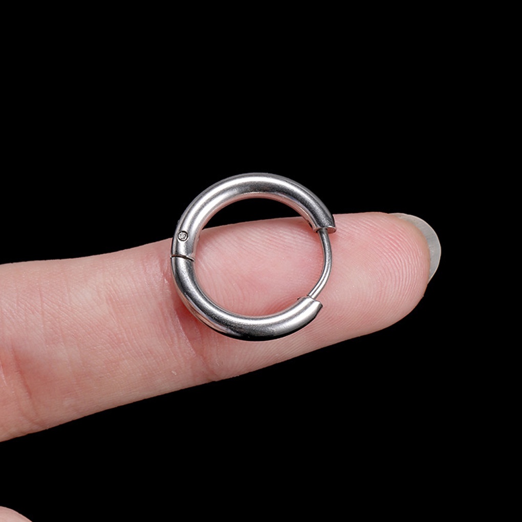 Khuyên tai kẹp có nam châm không cần xỏ lỗ làm từ thép titan không gỉ sử dụng tiện lợi