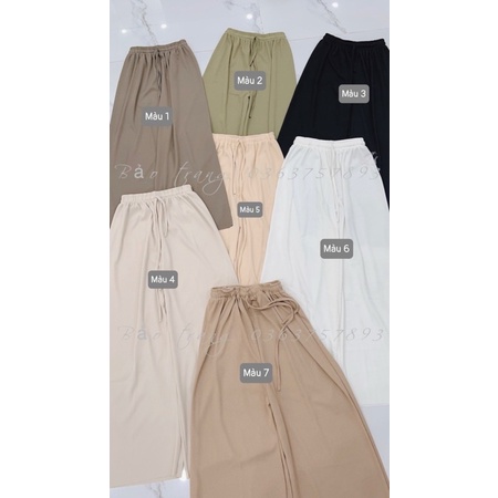 Quần ống rộng culottes tăm dài 90cm siêu Hot (có ảnh thật)
