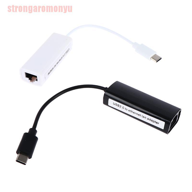 Dây Cáp Chuyển Đổi Mạng Ethernet 10 / 100mbps Rj45 Type C Usb Chất Lượng Cao