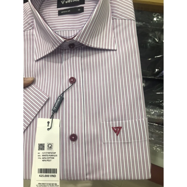 [ SALE ] Áo Sơ Mi Ngắn Tay Việt Tiến Chính Hãng Dáng Xuông