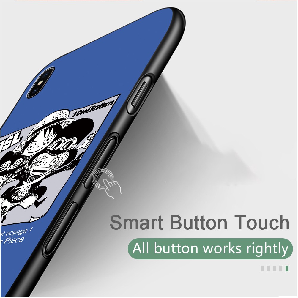 Ốp lưng điện thoại Samsung Galaxy S8 S9 S10 Plus S7 Edge S10 Lite Chống va đập Phim hoạt hình vui nhộn Luffy Case Anime OneP mảnh Vỏ bọc điện thoại silicon TPU mềm