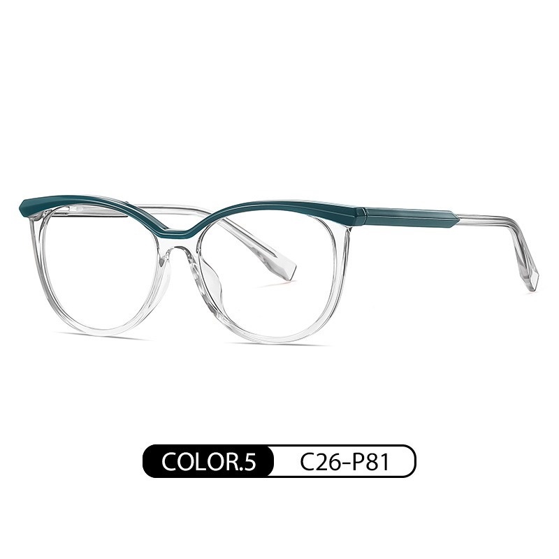 Mắt Kính TR90 Gọng Kim Loại Chống Ánh Sáng Xanh Thời Trang Phương Tây Cho Nữ