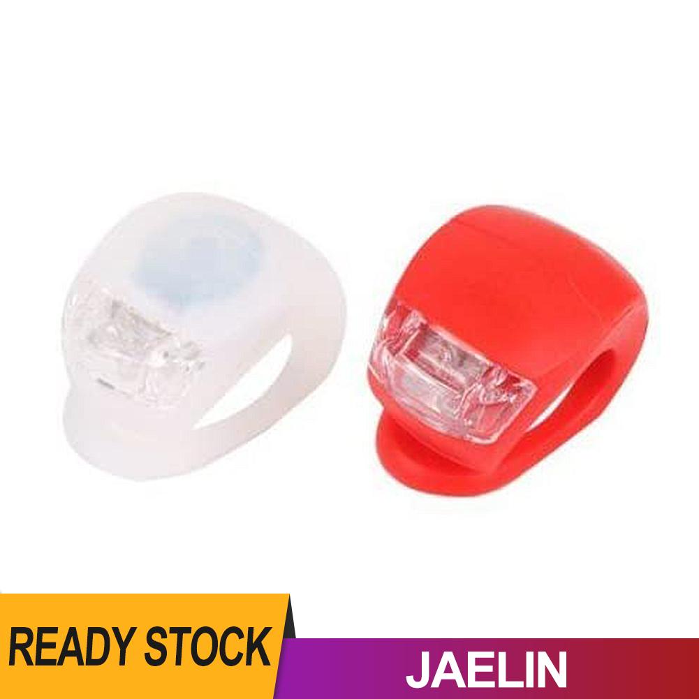 Set 2 đèn LED cảnh báo an toàn chống thấm nước gắn phía trước và sau xe đạp