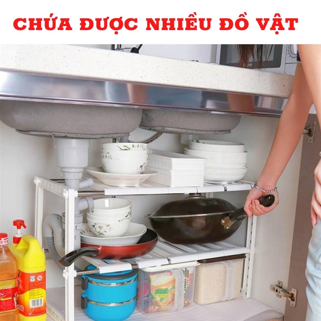Kệ gầm bếp đa năng tiện lợi INOCHI, điều chỉnh được độ dài chiều cao, Kệ đựng giày dép quần áo