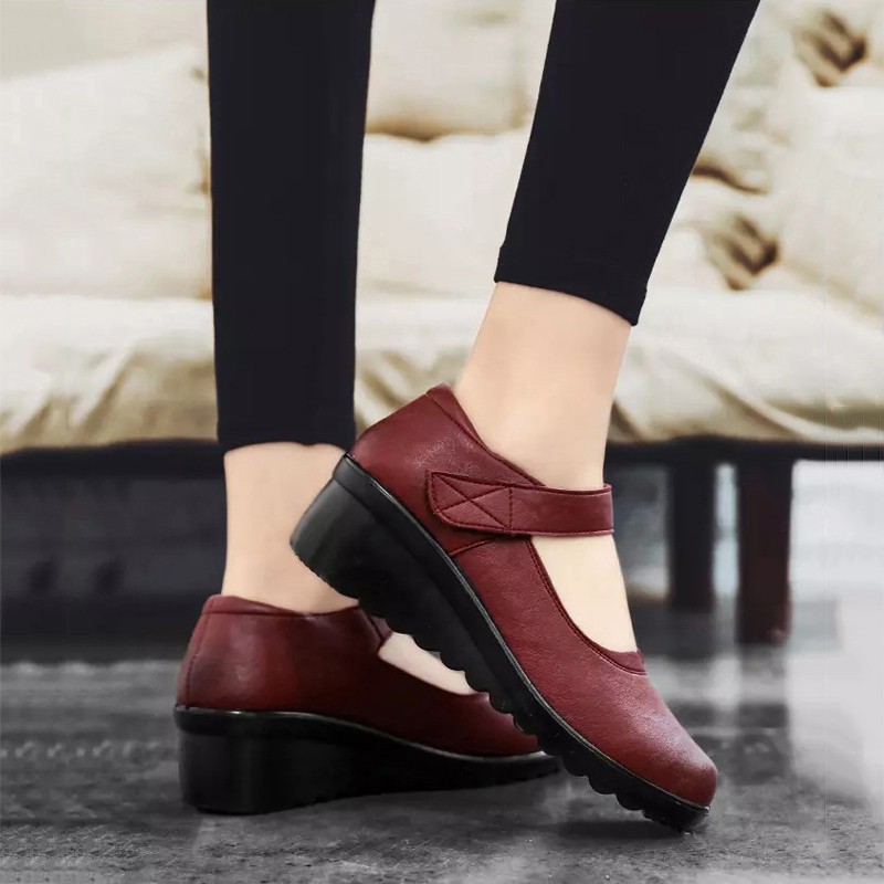 Giày da, Giày hài có quai cổ chân Hàn Quốc tôn dáng, siêu nhẹ, đi êm cho nữ đi chơi, đi làm  - LIG058