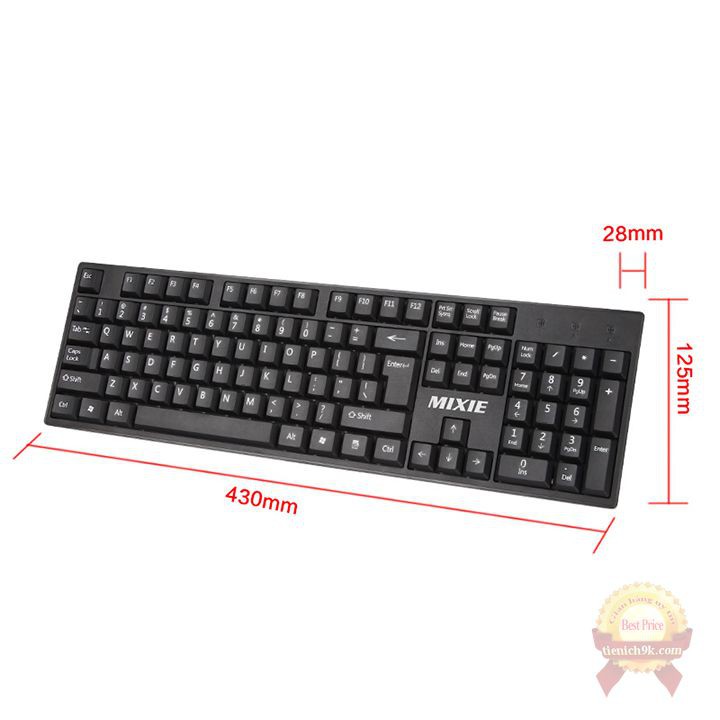 Bộ bàn phím chuột quang có dây Mixie X70 văn phòng chơi game Và chuột limeide