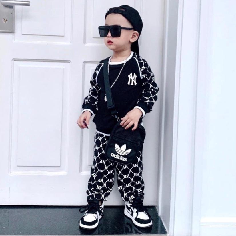 Đồ bộ bé trai , set bộ nỉ cho bé hoạ tiết MLB cho bé trai bé gái đi học đi chơi size 90-150