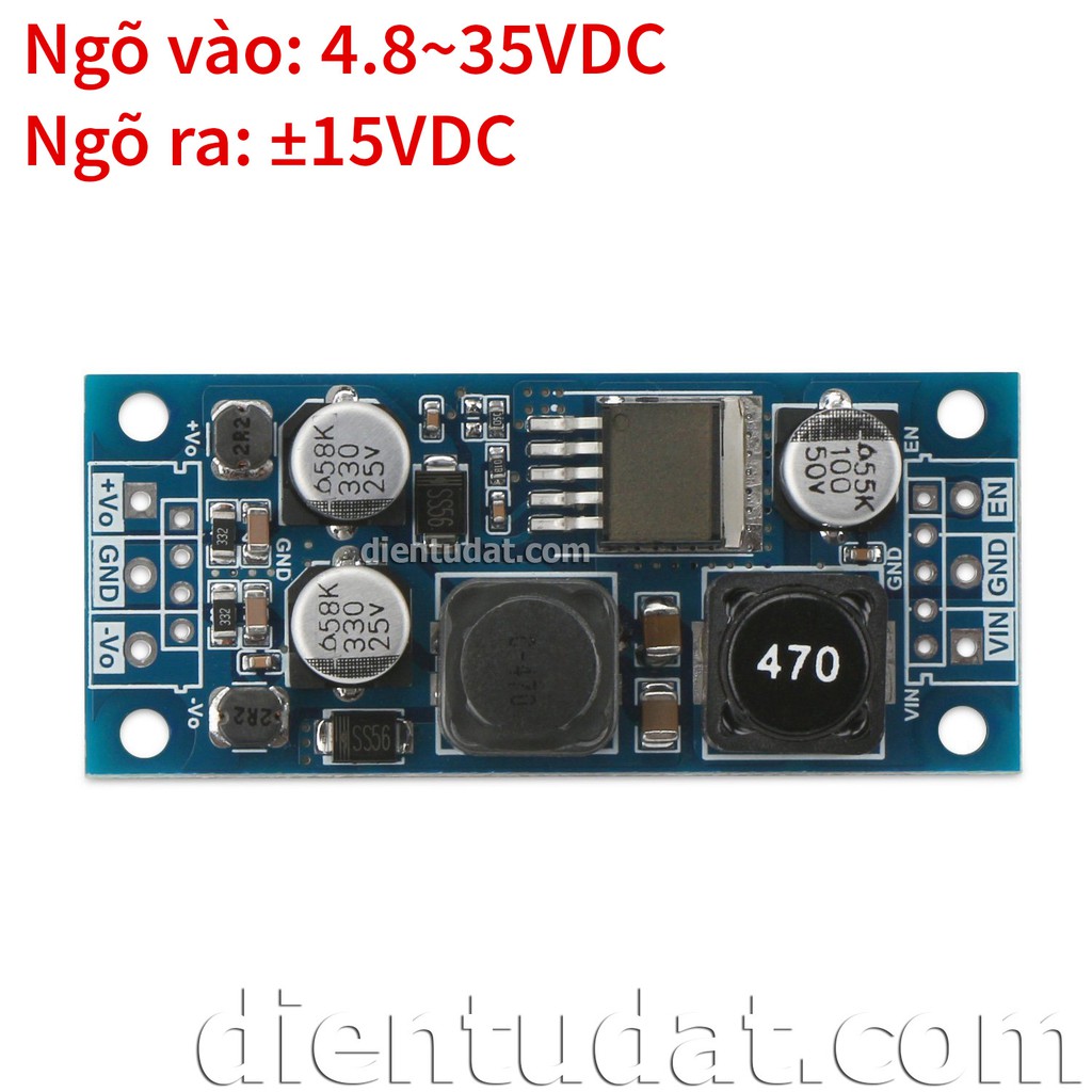 Mạch Tạo Nguồn Đôi ±15V Từ Nguồn 4.8~35VDC - 20W