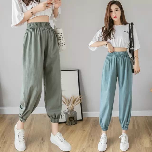 👖 ẢNH SHOP CHỤP 👖 Quần Jogger bó ống nữ chất su pha siêu thoáng mát cho mùa hè -  quần nữ