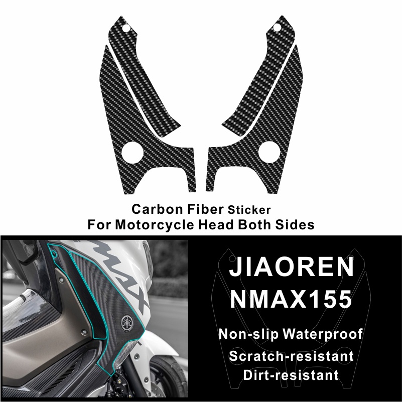Miếng dán sợi carbon Yamaha NMAX 155 Nhãn dán toàn thân cho bộ đề can xe máy Bộ phim bảo vệ trang trí