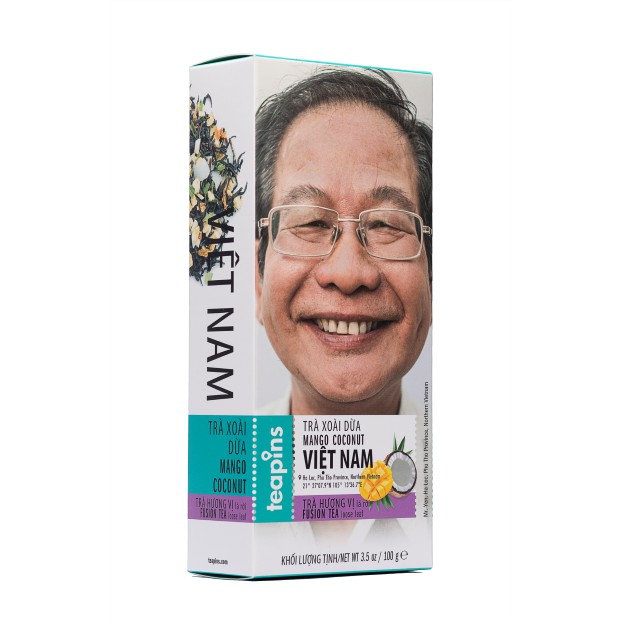 "Farmer's Tea -  Trà Dừa Xoài (Farmer's Tea Mango Coconut)"100g