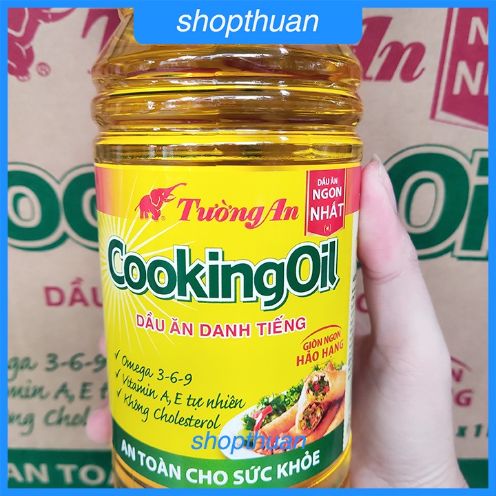 Dầu ăn Tường An Cooking Oil chai 1 lít - Dầu thực vật - HSD : 27/9/23