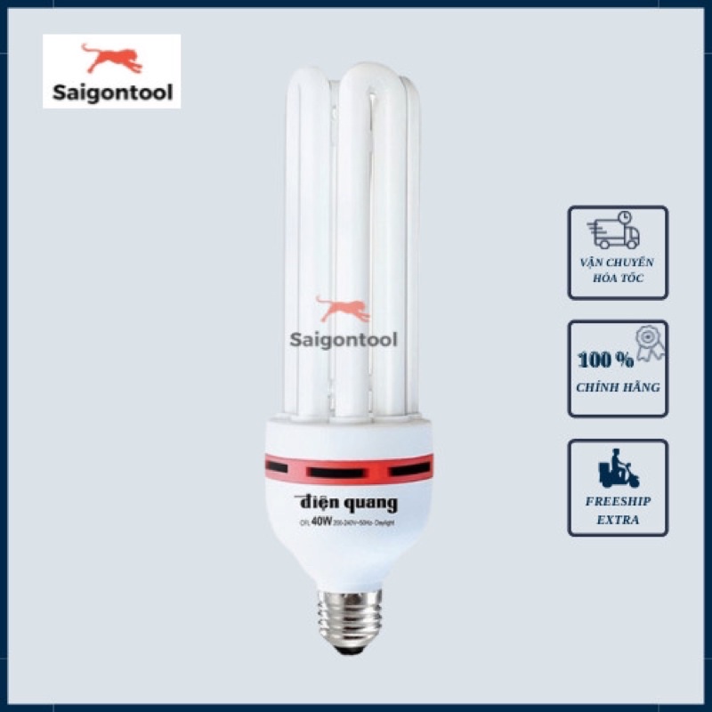 Bóng đèn điện tử 4U 40w 50w Điện Quang đuôi E27 - Hàng chính hãng, sẵn có