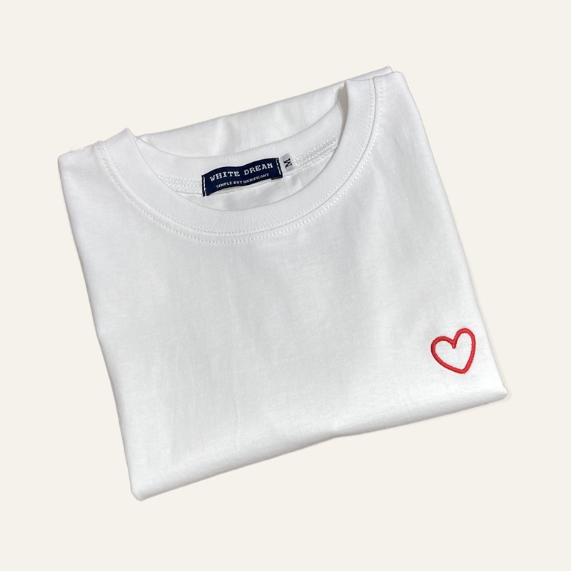 ÁO THUN THÊU TRÁI TIM