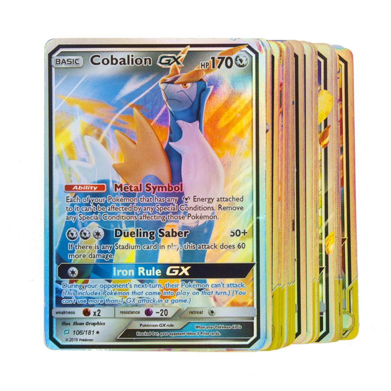 Set 100 Thẻ Bài Pokemon TCG Tiếng Anh EX GX
