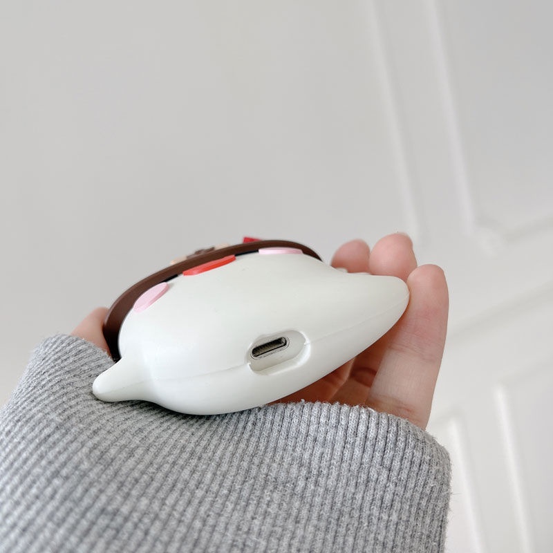 Vỏ Bảo Vệ Hộp Sạc Tai Nghe AirPods 1 / 2 Pro3 Inpods 12 i12 Phát Quang Hình Ma Dễ Thương