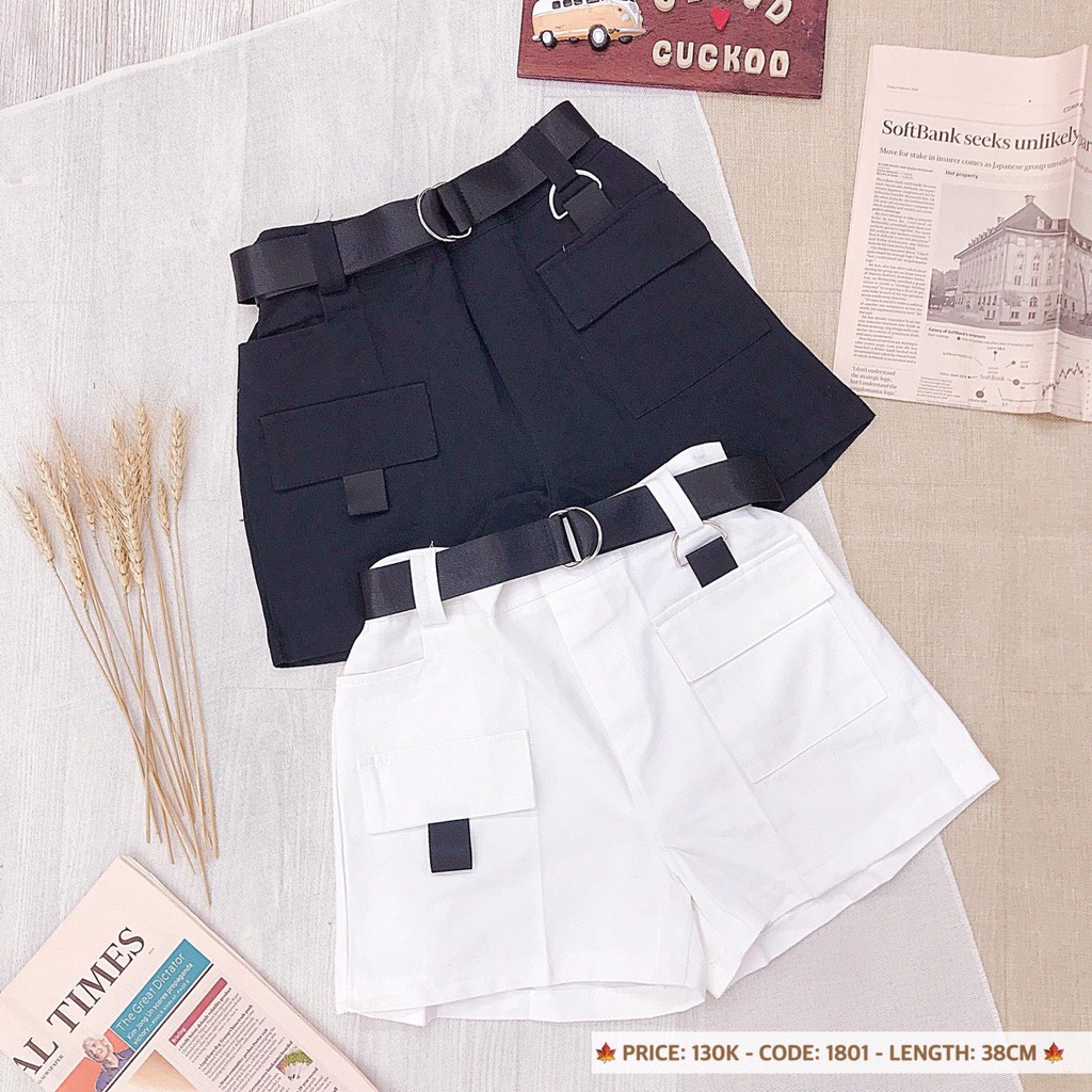 Quần kaki short túi hộp unisex cực cá tính (k kèm nịt)
