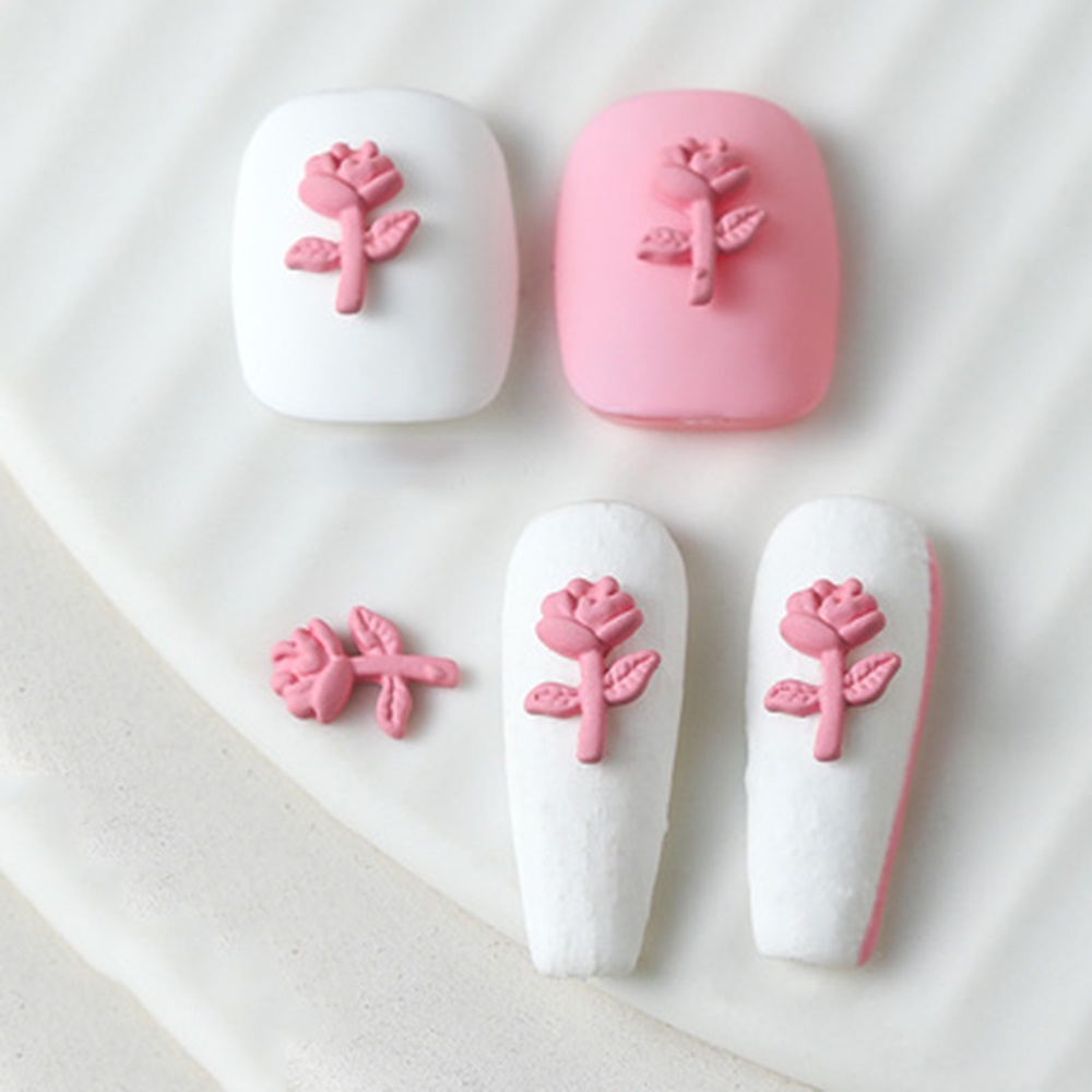 [Hàng mới về] Phụ kiện đính móng tay hình hoa hồng 3D đẹp mắt nhiều màu tùy chọn