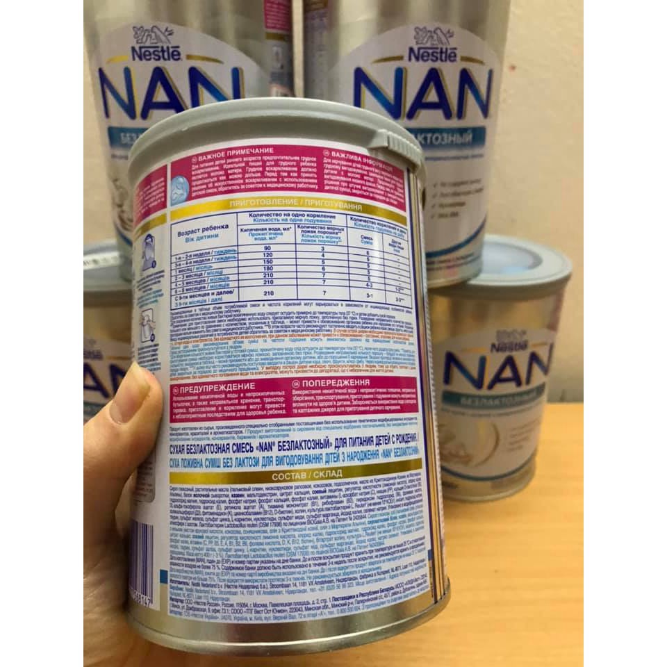 [Hàng Air] NAN Lactose Free Nga Dành Cho Bé Tiêu Chảy Và Bất Dung Nạp Đường Lactose Cho Trẻ Sơ Sinh, Hộp 400g