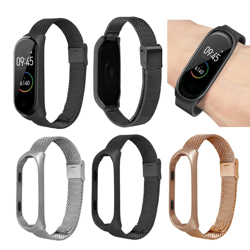 Sale 70% Dây đeo inox Milan cho đồng hồ thông minh , 2,for Miband 4 Giá gốc 90,000 đ - 77B93-2