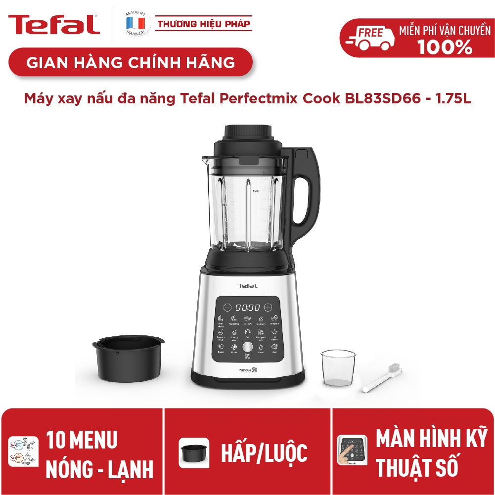 Máy xay sinh tố và làm sữa hạt Tefal BL83SD66 1400W - Mua kèm Máy Vắt Cam 0 Đồng - Chính hãng - HAPOS